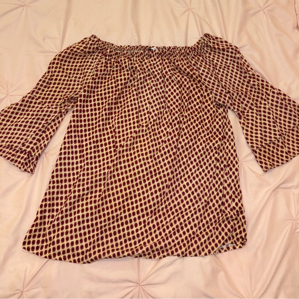 Women's Off-Shoulder Brown Top